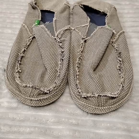 mens sanuk rounder size 13 grey loafers slip-on casual comfort - Picture 10 of 12